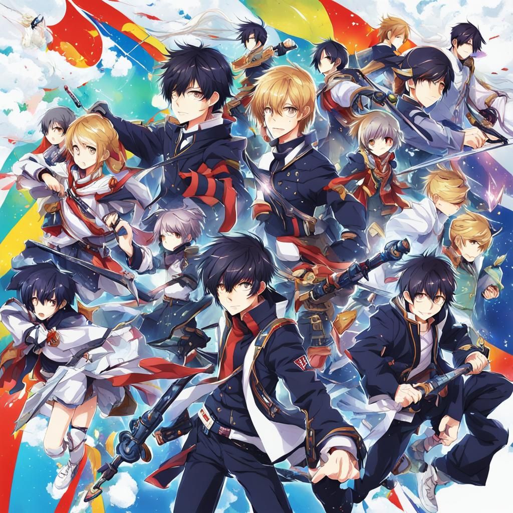 Anime Key Visual Character in Manga Style