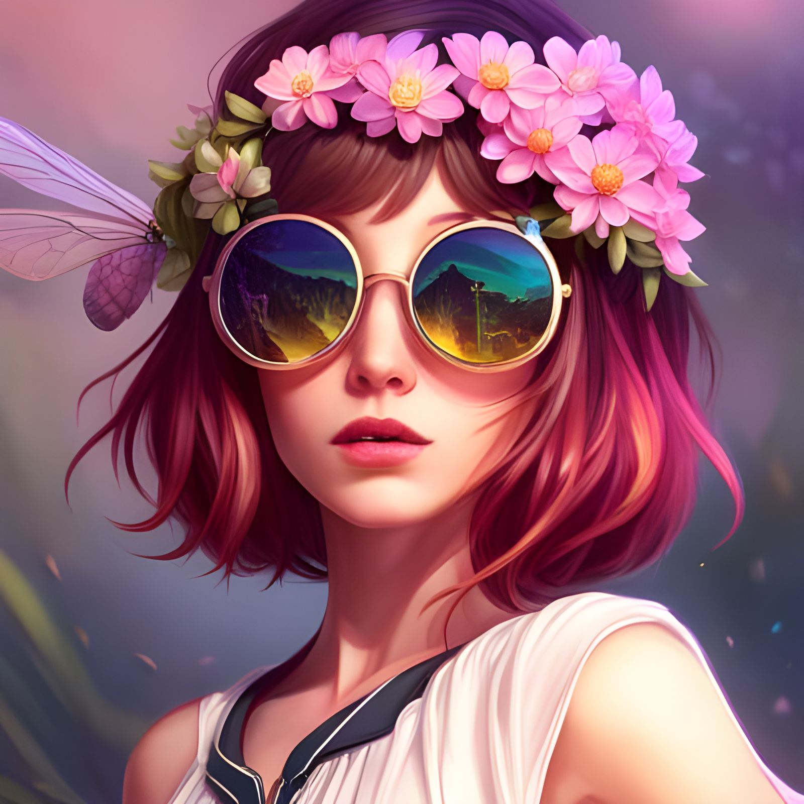 Dragonfly with Sunglasses Concept Art