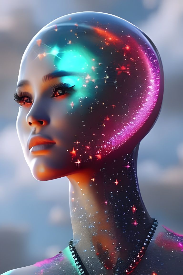 Cyborg Universe: Stunning Sci-Fi Portrait in 8K