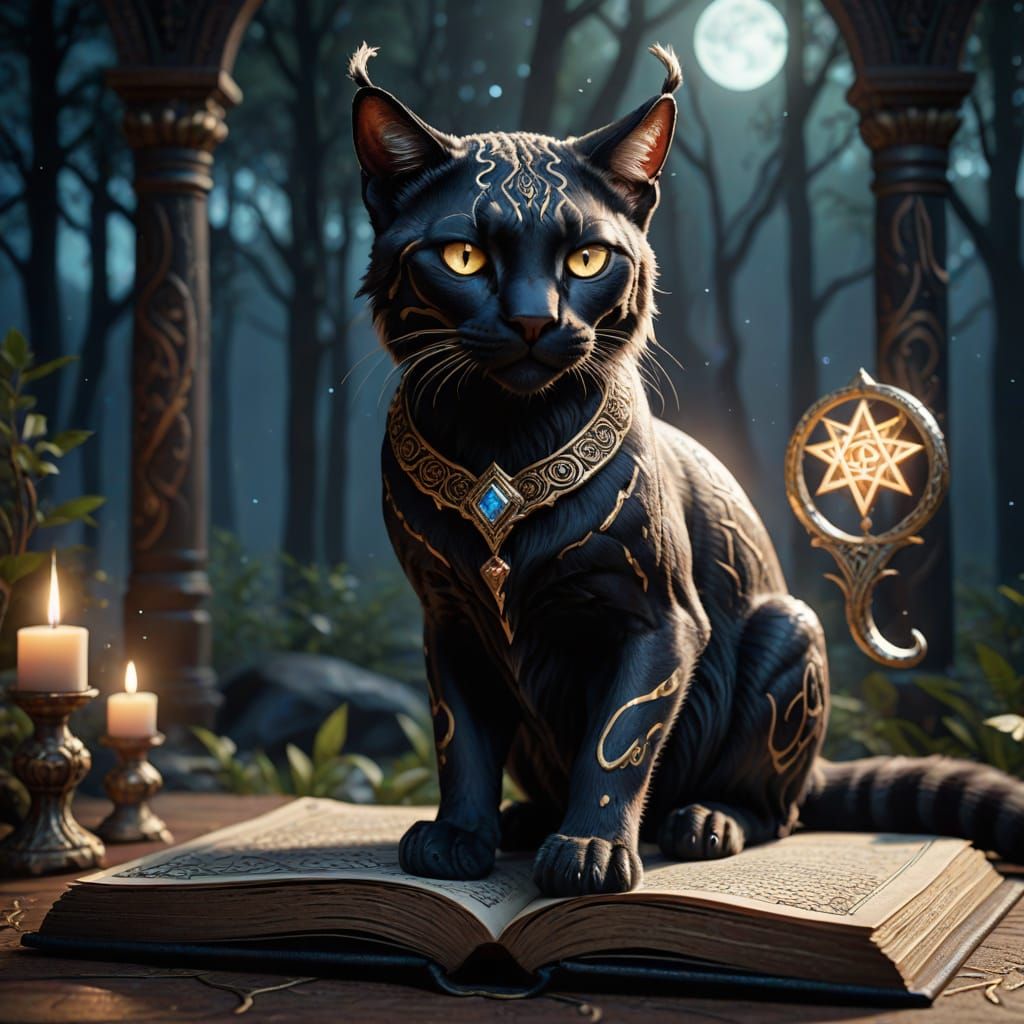 Majestic Celestial Panther in Cosmic Beauty