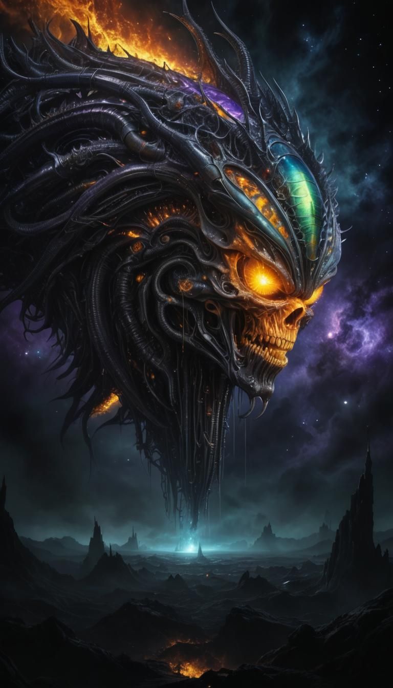 Space Cryptids in an Epic Maximalist Style