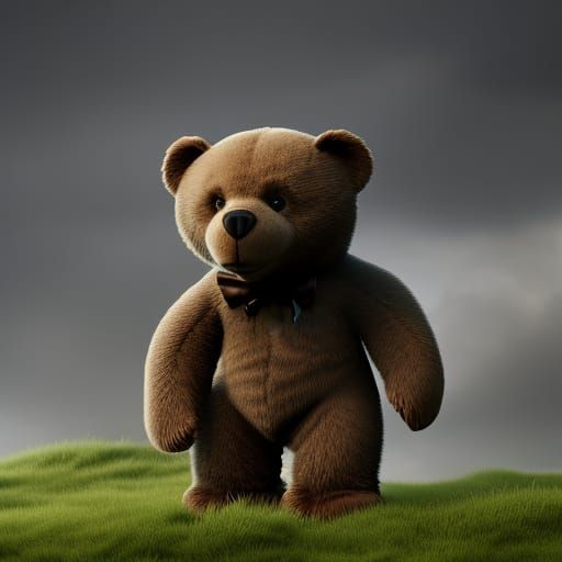 Celtic Plaid Teddy Bear in Detailed Matte Painting