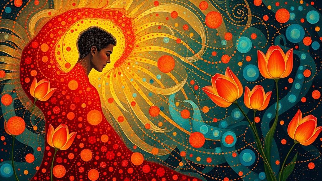 Whimsical Blodeuwedd Goddess in Liquid Opal Dreamscapes