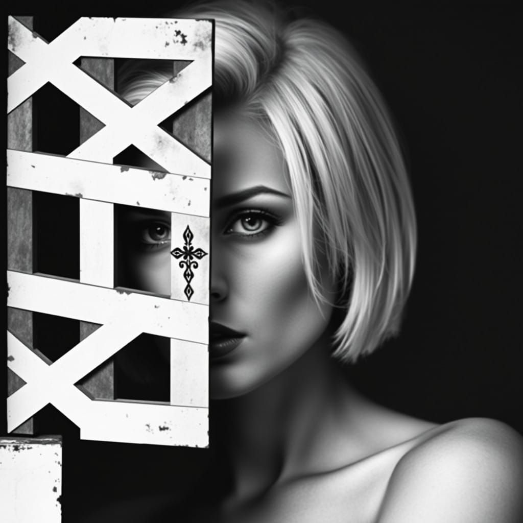 Enigmatic Figure in Geometric Latticework