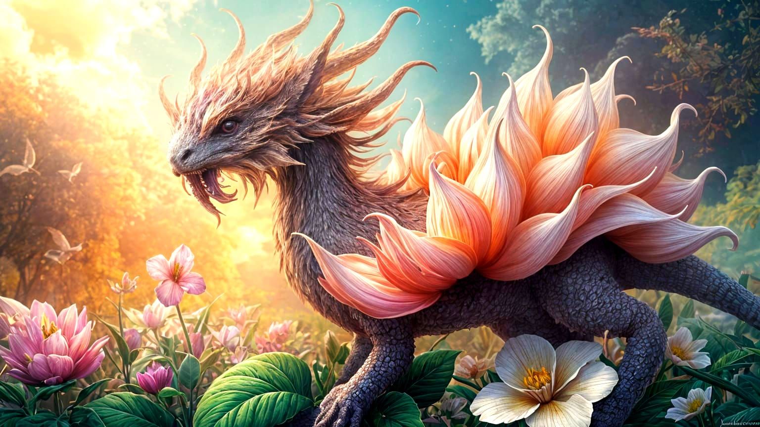 Enchanted Floral Fantasies in Hyperrealistic Wonder