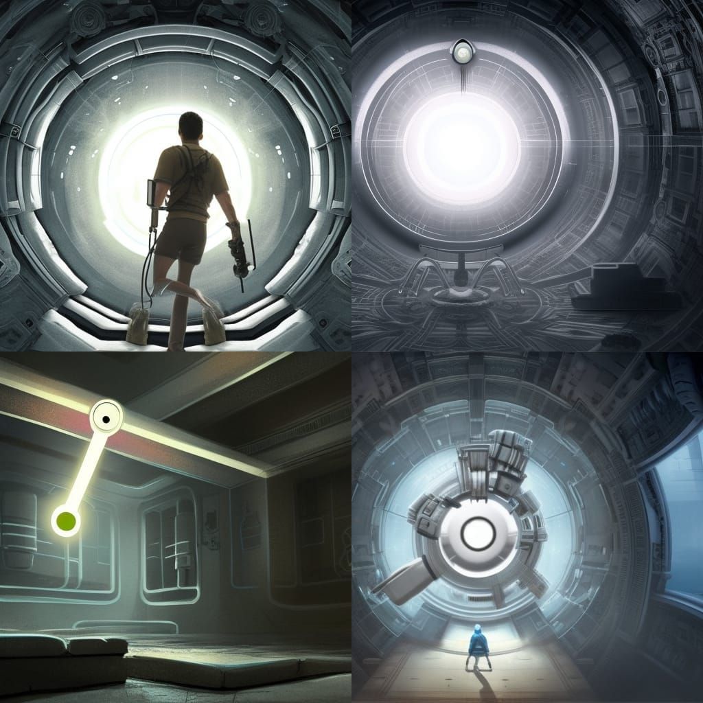 Epic Portal Gun in Digital Matte Painting