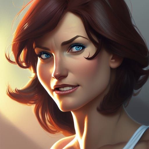 Photorealistic Elastigirl Portrait in Dynamic Lighting