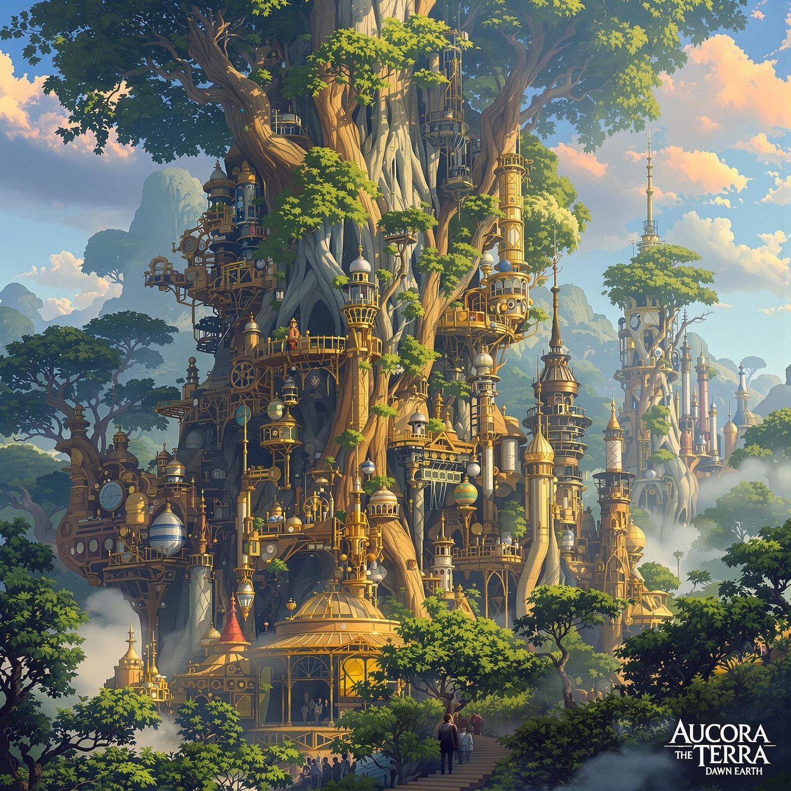 Steampunk Metropolis: Ancient Traditions Meet Future Tech