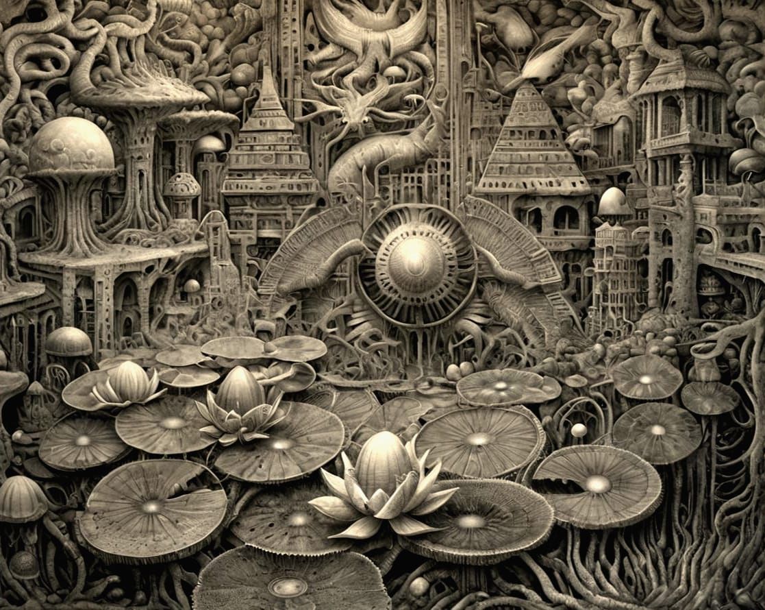Surreal Fantasy Drawing: Antipodes of the Mind