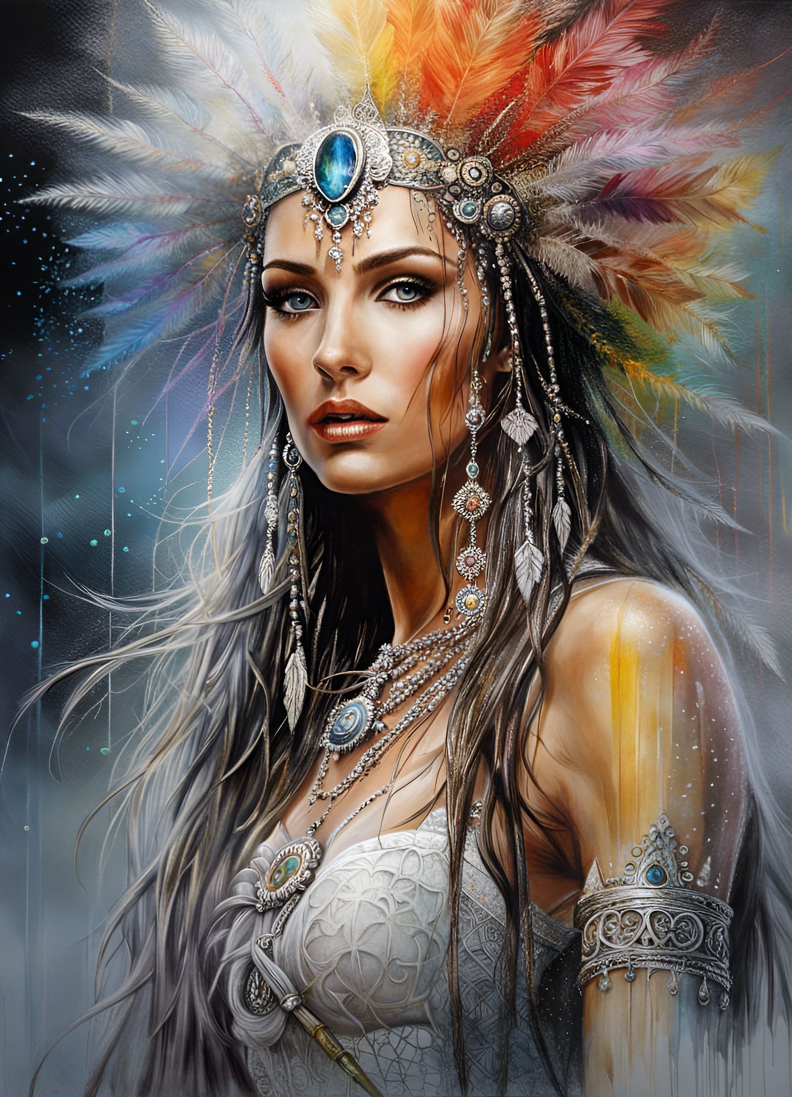 Mystic Beauty Queen in Oil on Canvas