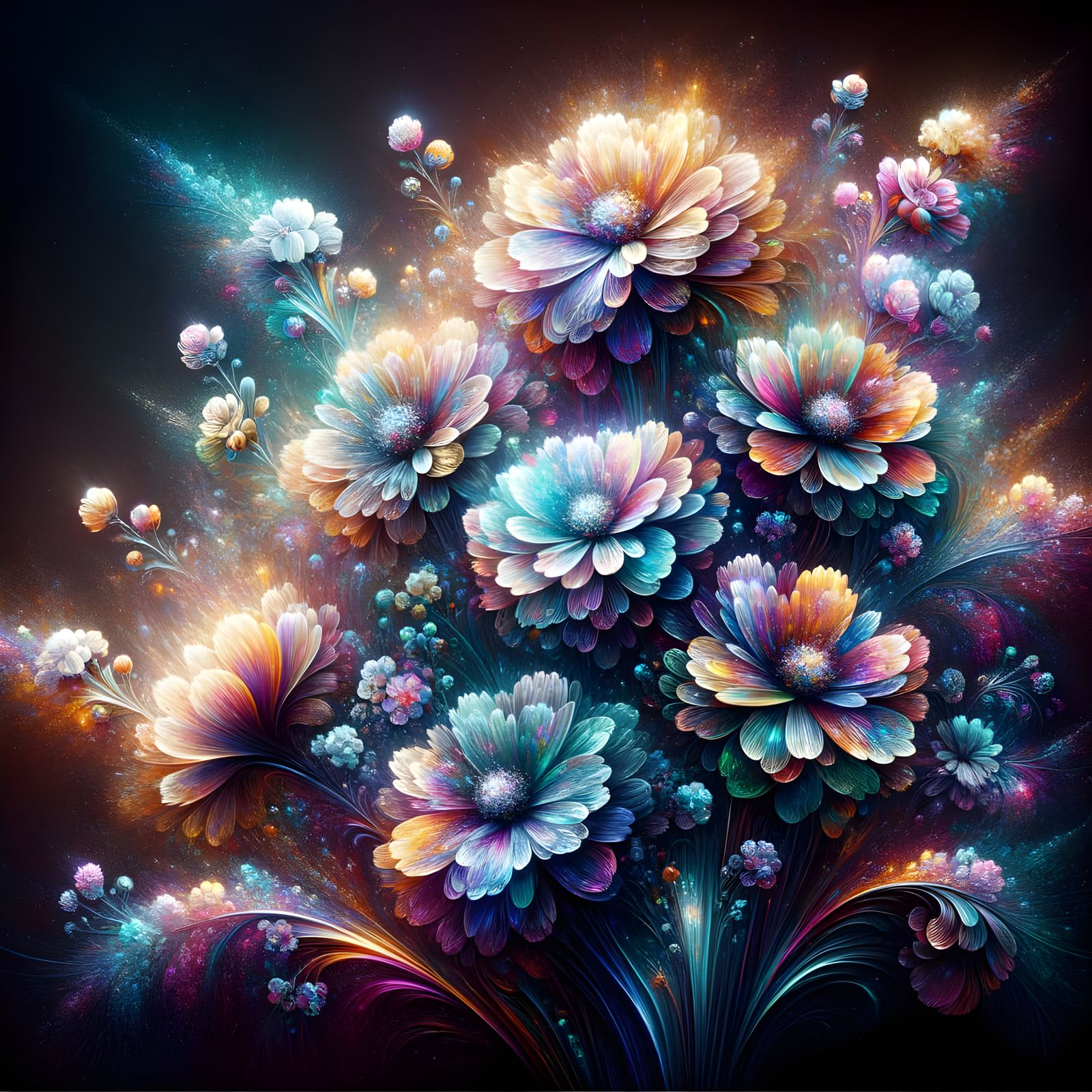 Cosmic Bouquet Shimmers in Holographic Light