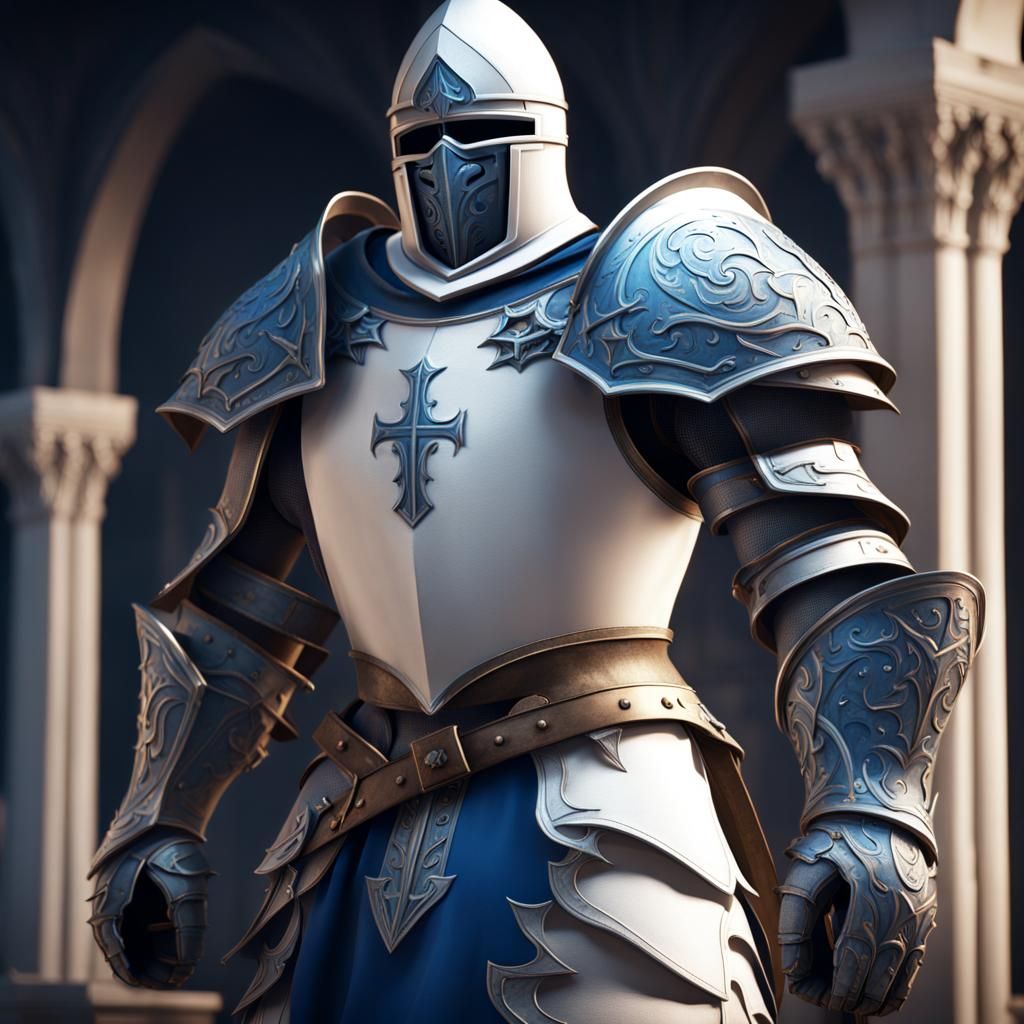 Crusader Knight in Detailed Digital Concept Art