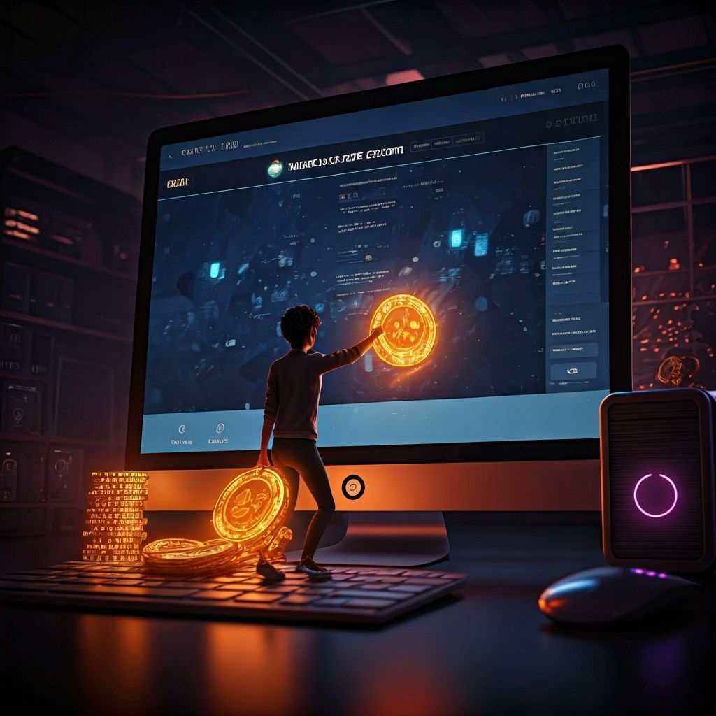 Hyper-Realistic Scene of Digital Credits Collection