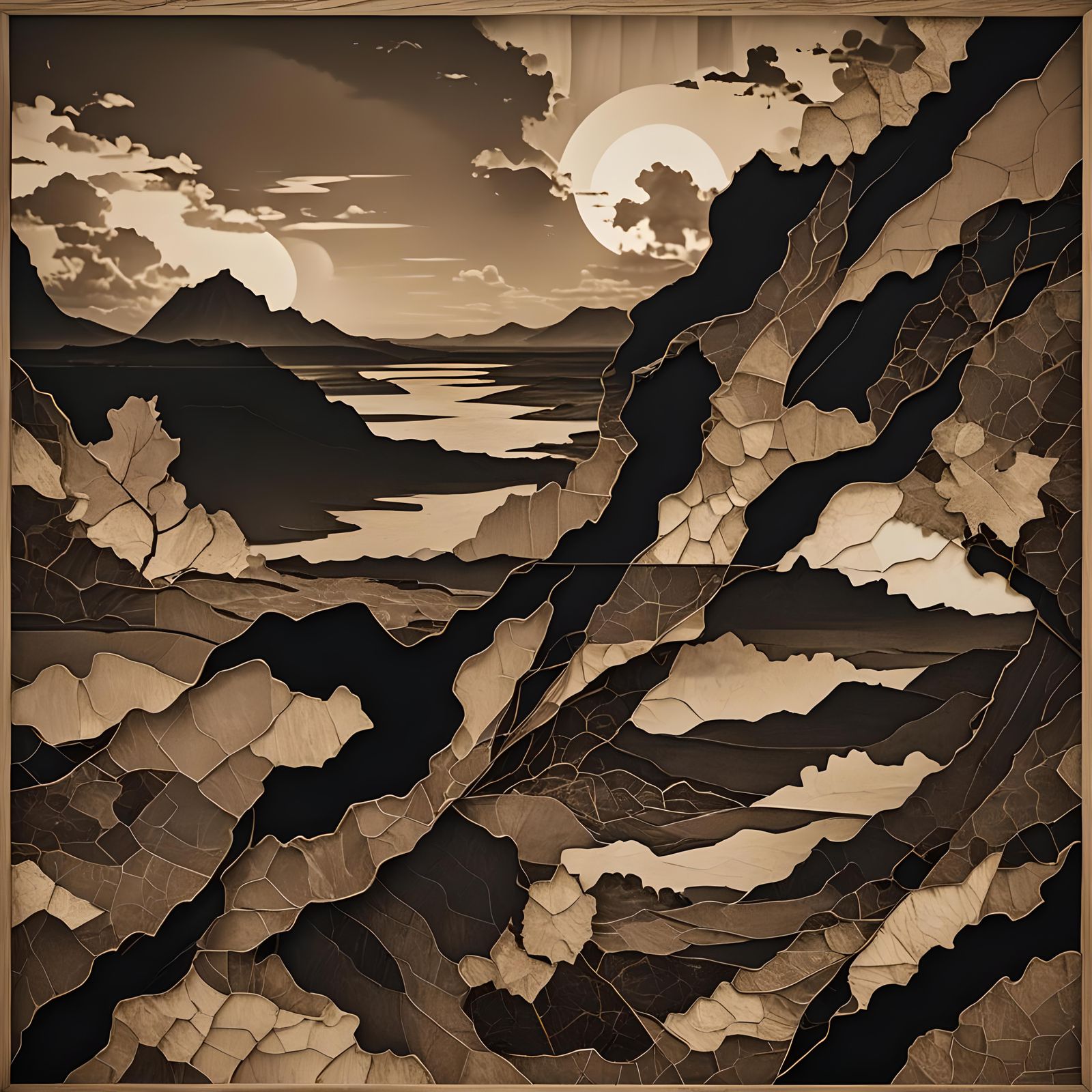 Apocalyptic Marquetry: Sepia, Monochrome, Night and Day