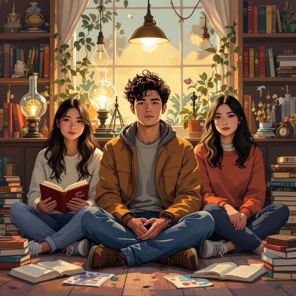 Diverse People in Collage Art Style