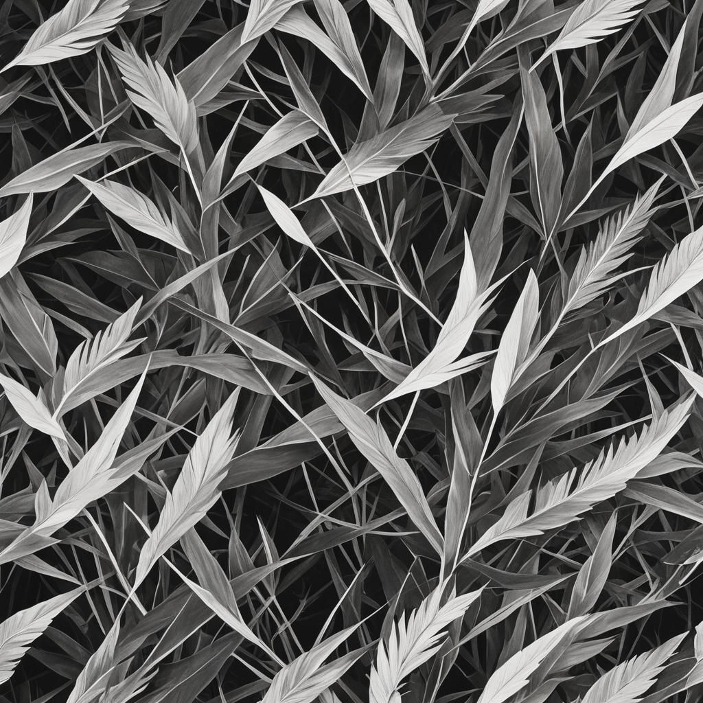 Abstract Black and White Rayogram Art