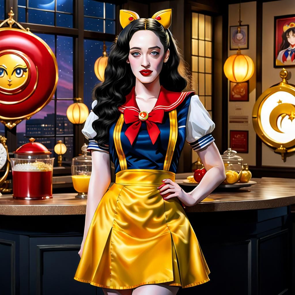 Max Black as Sailor Moon in Photorealistic Style