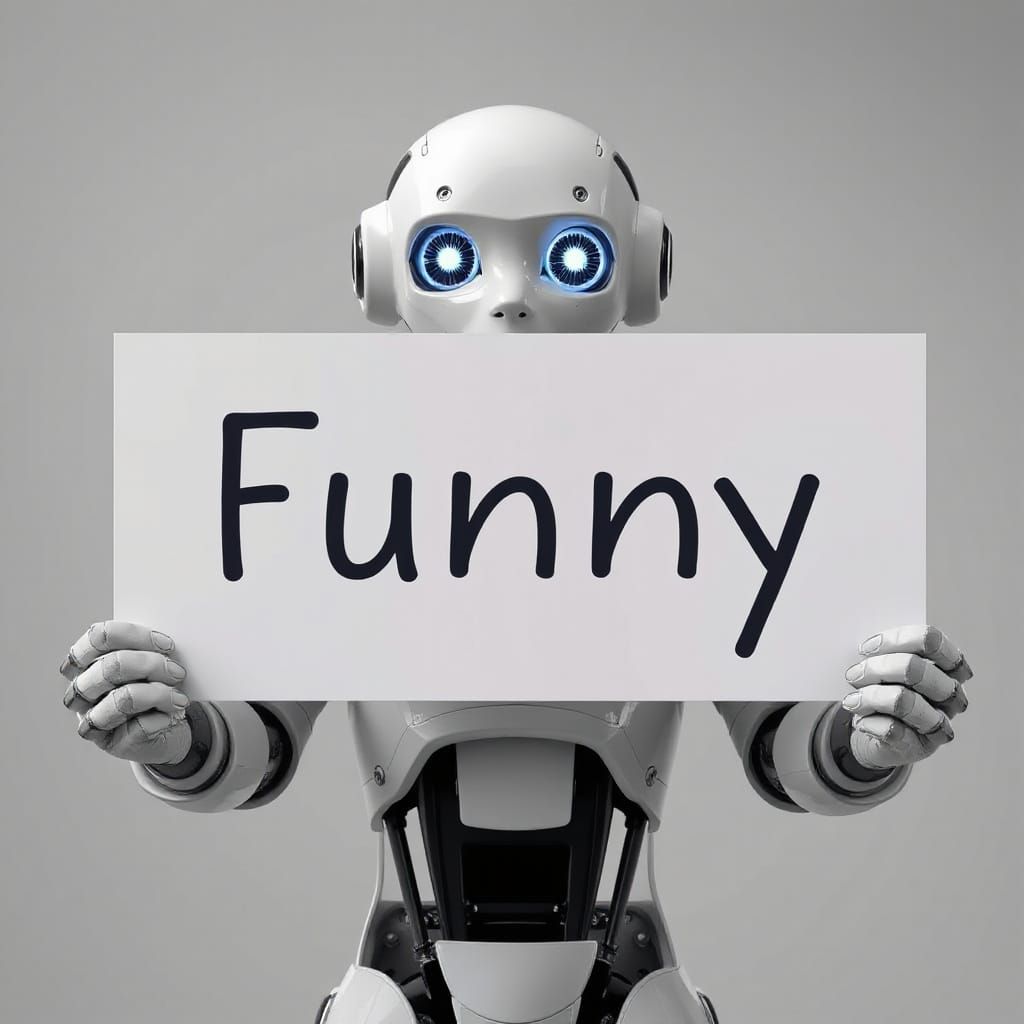 AI Fail Holds Up 'Funny' Sign in Hyperrealistic Photo