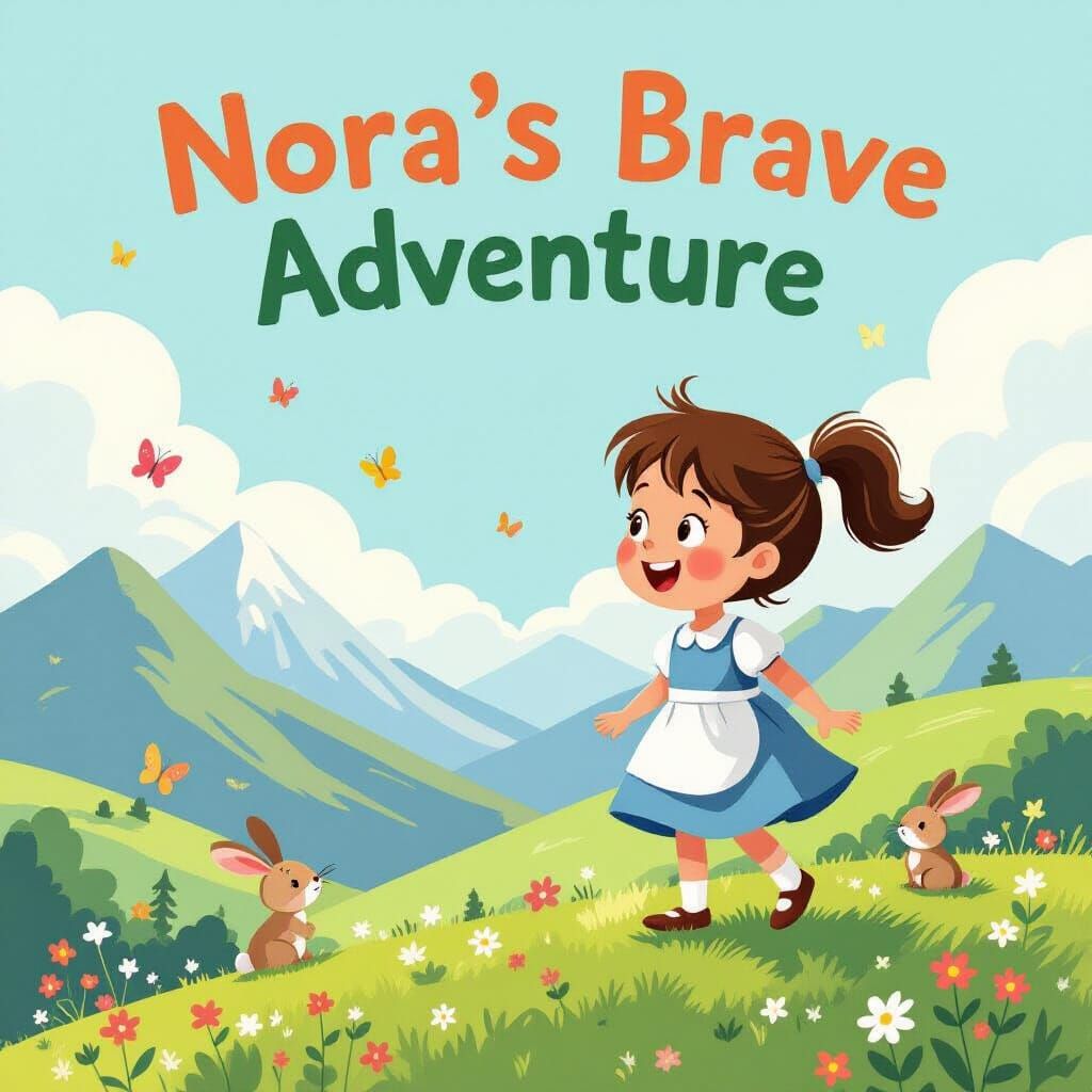 Nora's Brave Adventure Children's Book Illustration