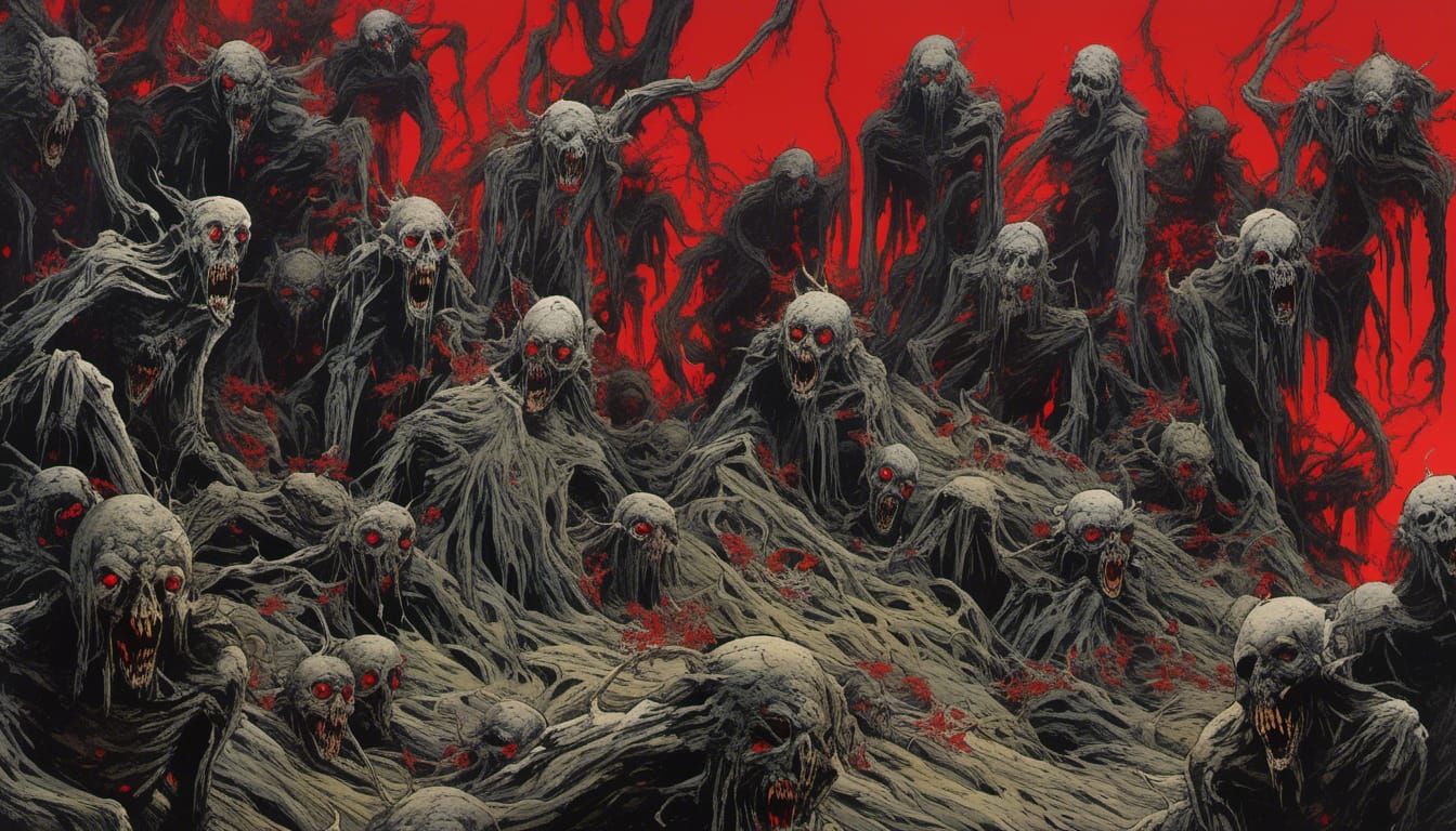 Neon City of Undead Walkers: Psychedelic Horror