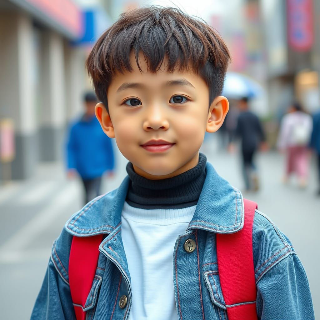 Young K-Pop Inspired South Korean Boy