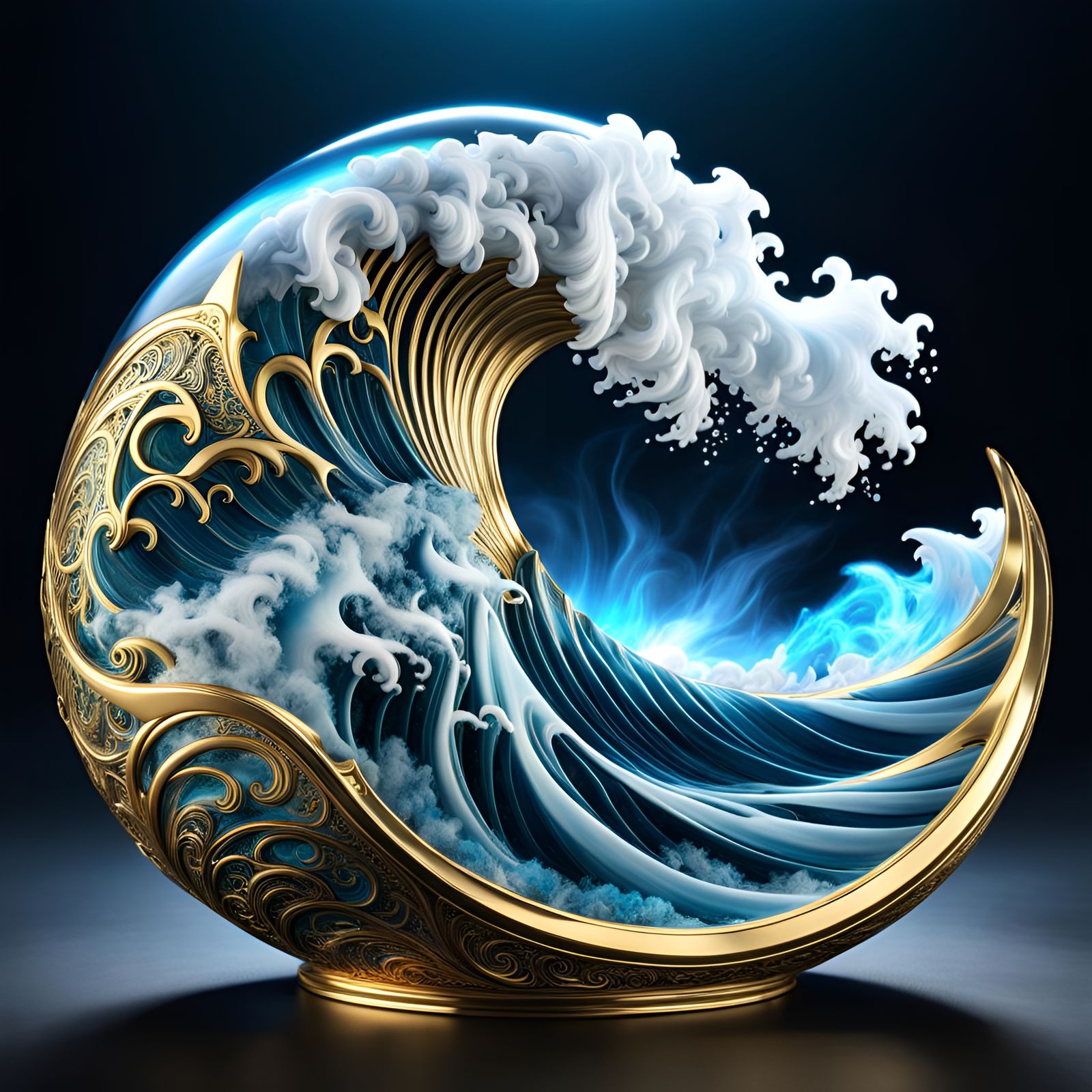 Atlantis Inside a Shell with Cosmic Wave