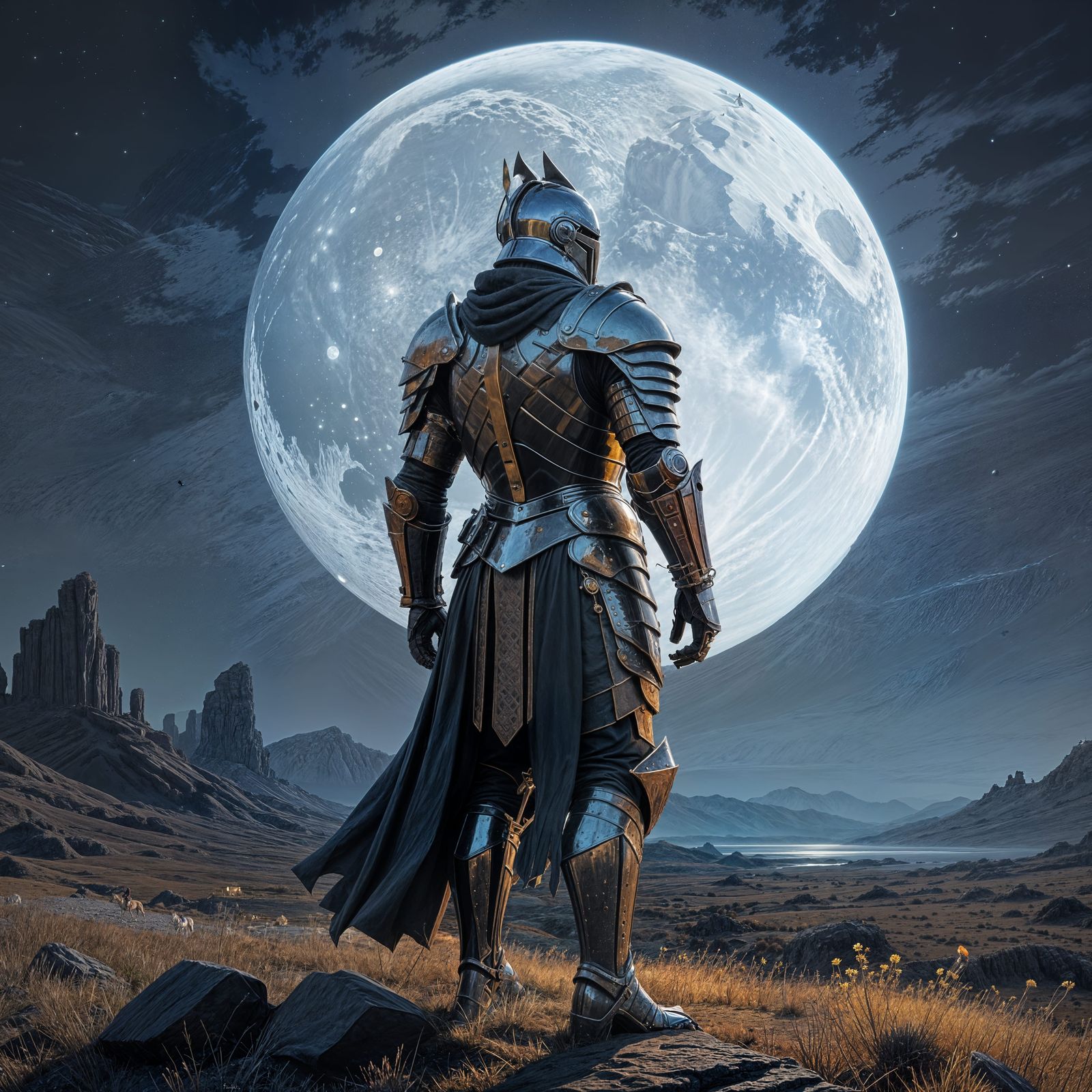 Ethereal Moonlit Landscape in a Dreamlike Aesthetic