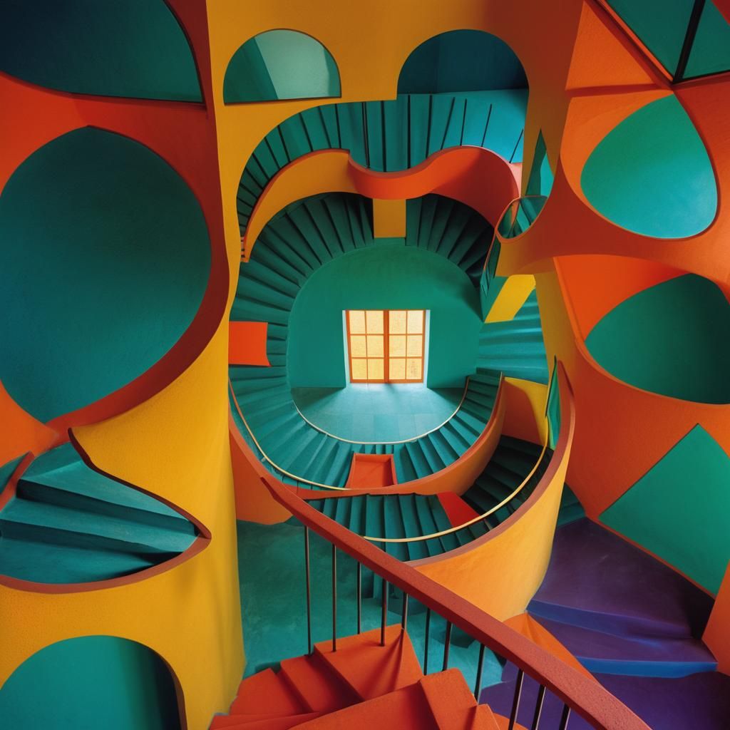 Luis Barragan Inspired Interior with Saturated Colors