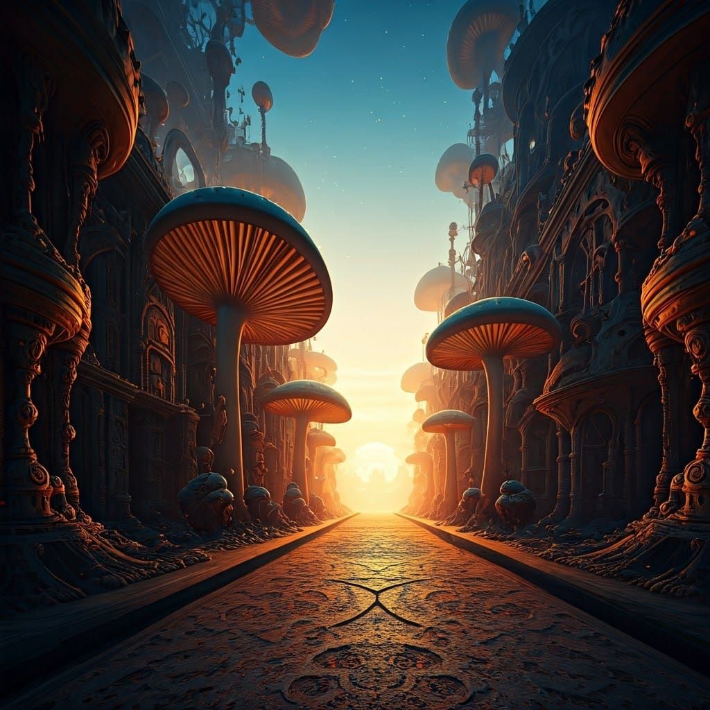 Ethereal Dreamscape with Celestial Architecture