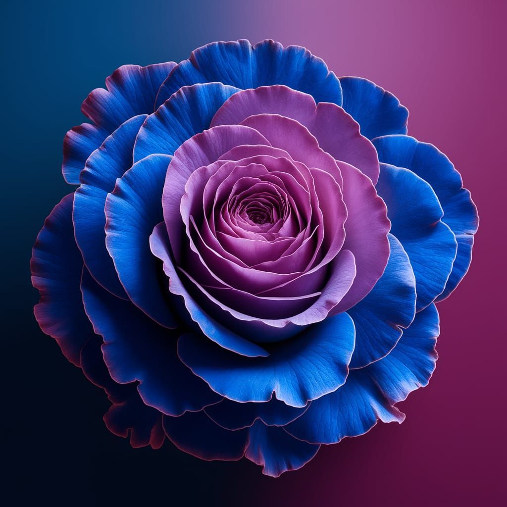 Abstract Rose in Eternal Lava: Tim Burton Style