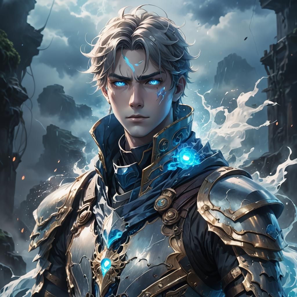 Ethereal Ghost Captain in Anime Style