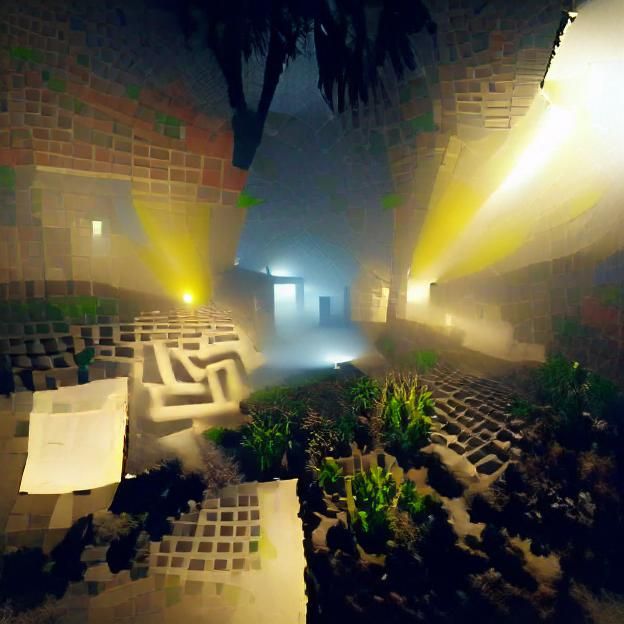Foggy Maze with Volumetric Lighting