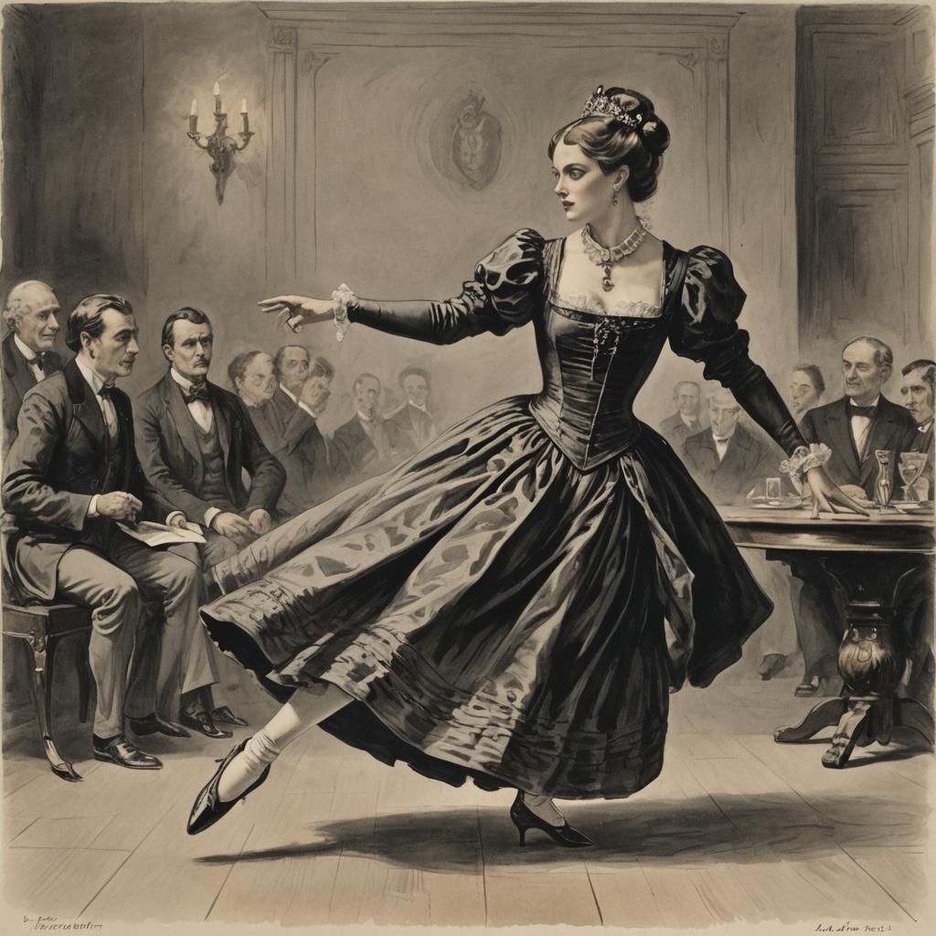 Gothic Lady in Dark Dress: Fairy Tale Portrait