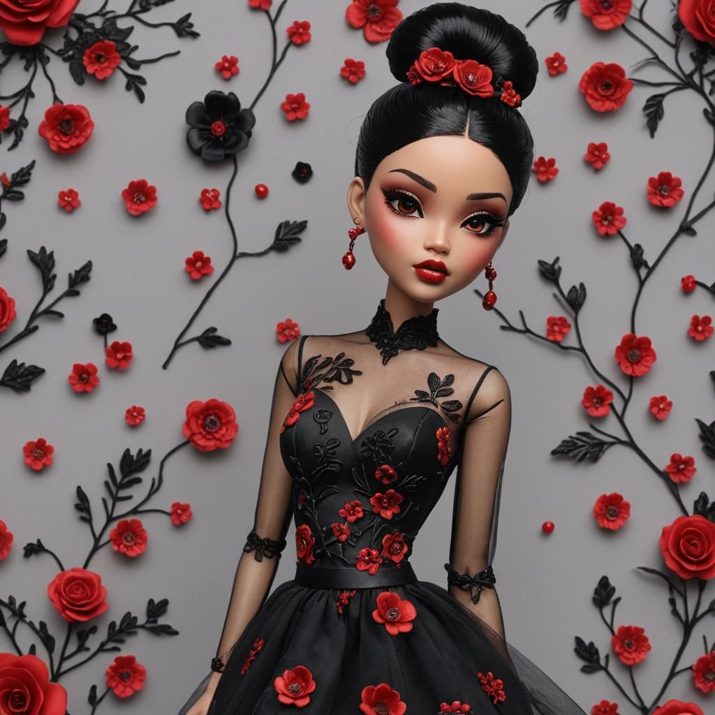 Hyper-Realistic LOL Doll in Contemporary Digital Art Style