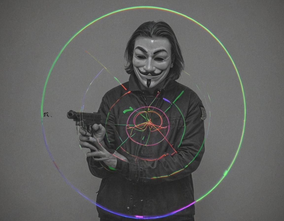 Anonymous Ray viewing a Venn diagram of himself in the "Deep State"