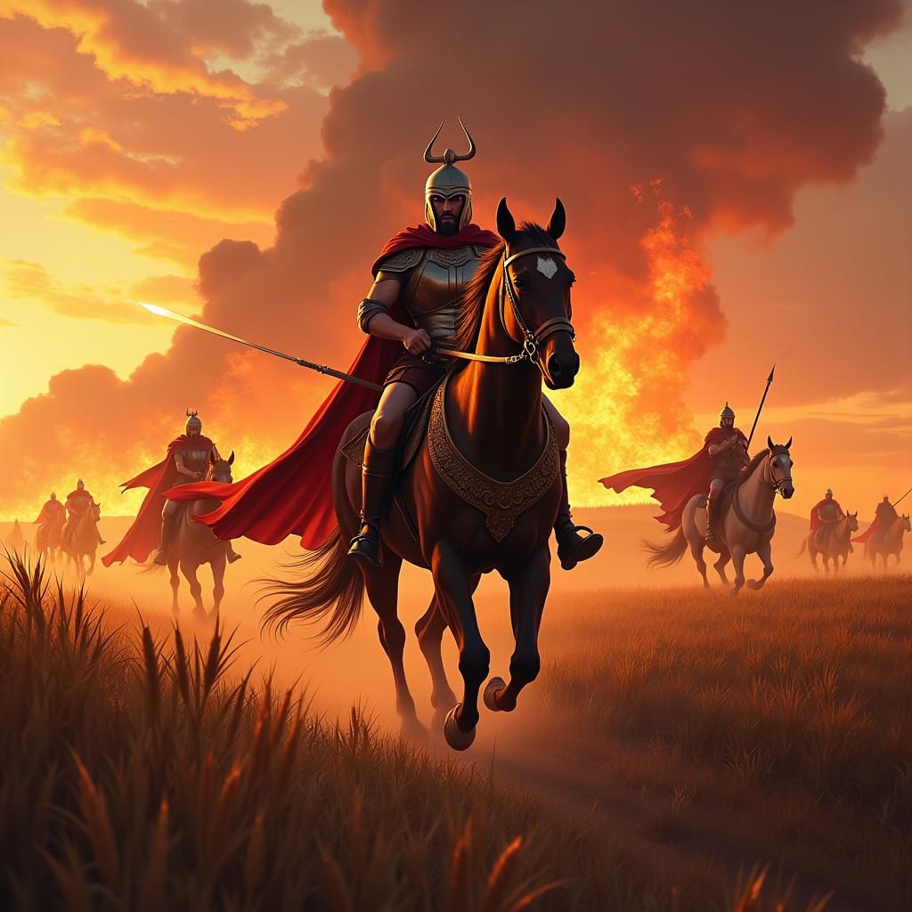 Midianite Army's Rampage: A Disney-Inspired Animated Scene