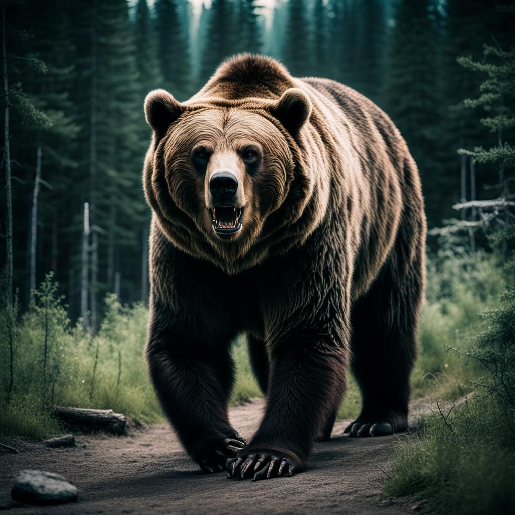 Cinematic Skinwalker Grizzly Bear Film Still