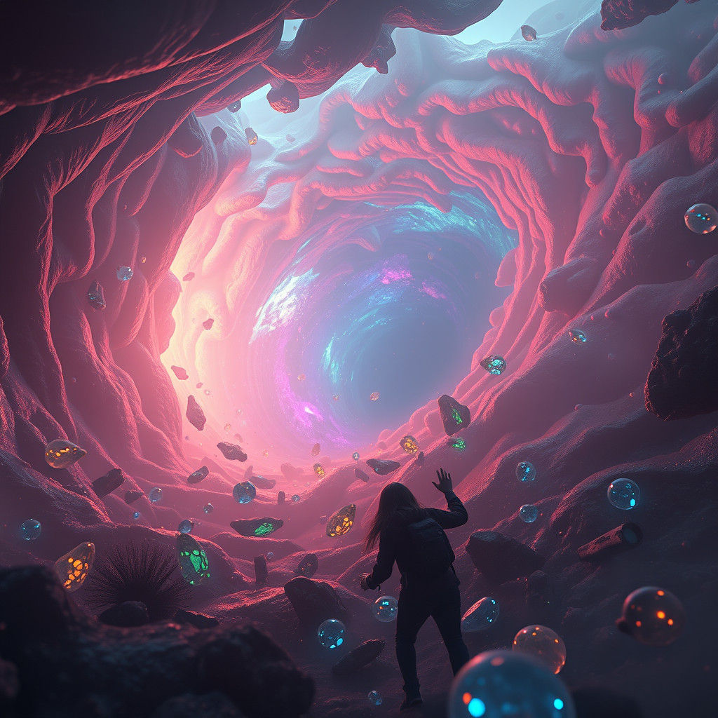 Iridescent Crystalline Vortex in Unreal Engine 5