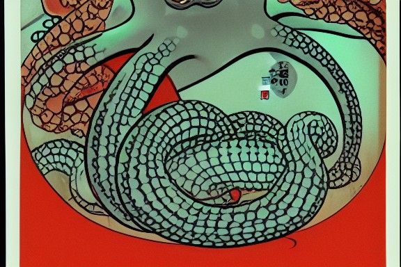 Octopus Traps: Sumi Ink Dream Under Summer Moon