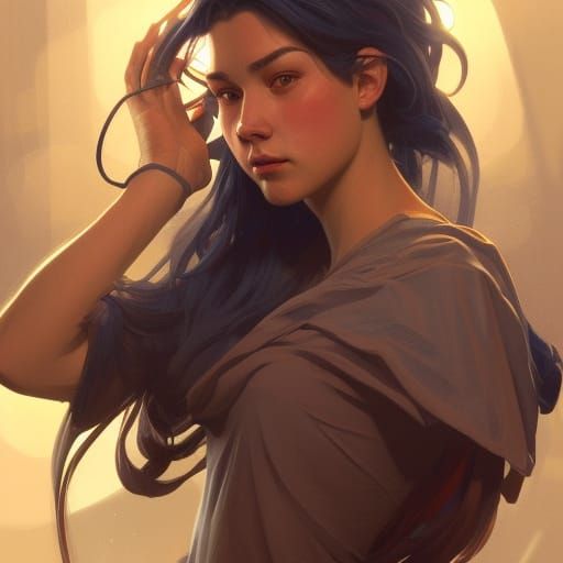 Detailed Portrait with Dynamic Lighting