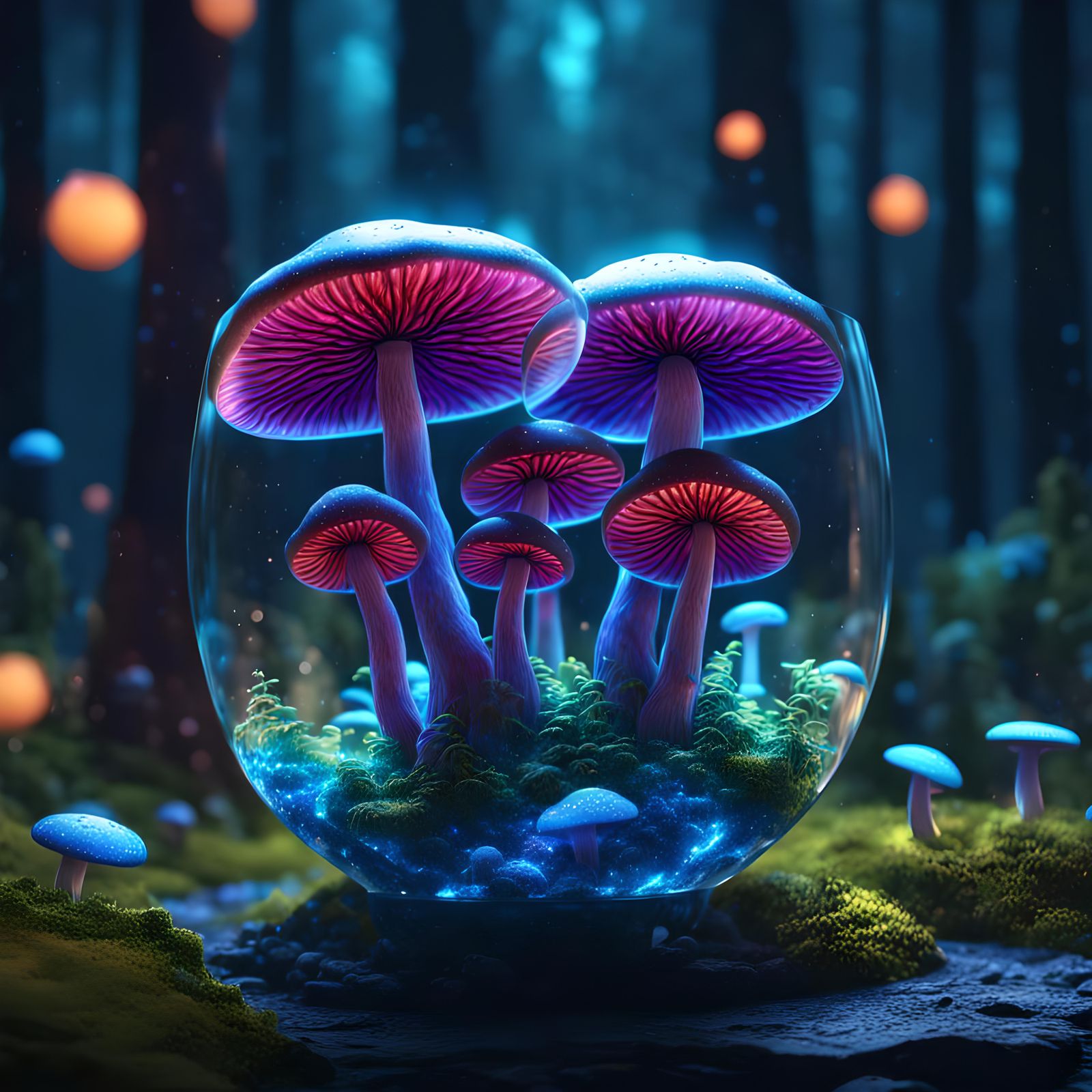 Glowing Mushrooms