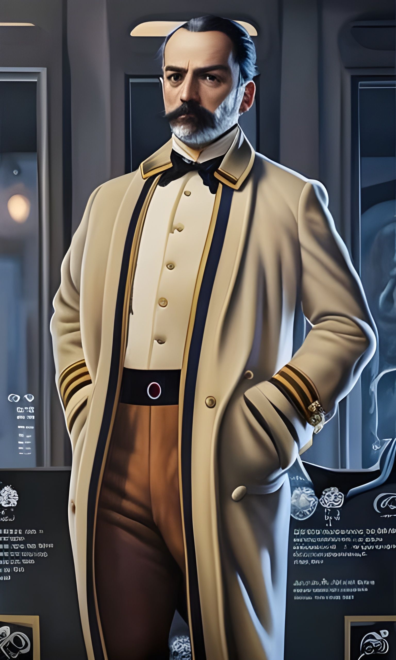 Elegant Portrait of Jack Mustard with Monocle