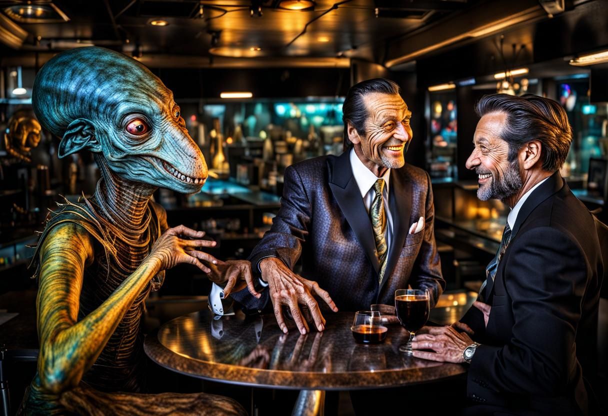 Photorealistic Aliens in Subdued Eldritch Lighting