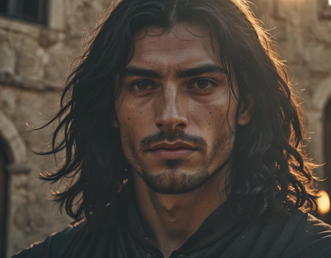 Italian Renaissance Portrait in Dark Fantasy Style