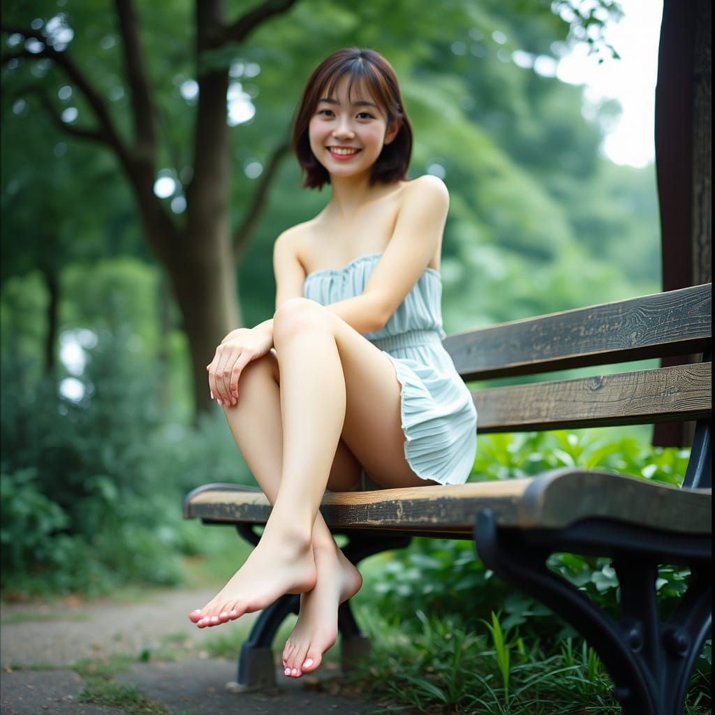 Cinematic Moment of a Delicate Actress in a Serene Japanese...