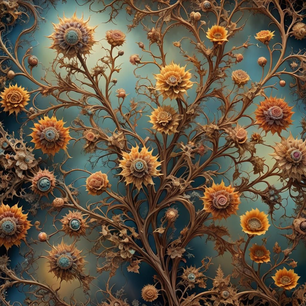 Fractal Expressionism Plant Close-Up