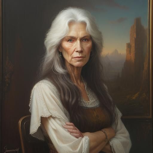 Evocative Oil Painting: Love and Legacy