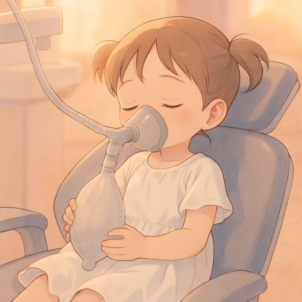 Surreal Anime Girl in Calming Dentist Chair Scene