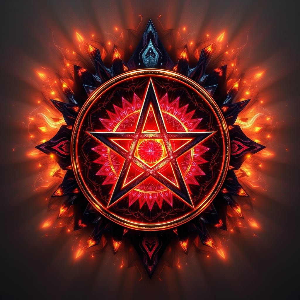Ethereal Magical Pentacle in Vibrant 4K Detail
