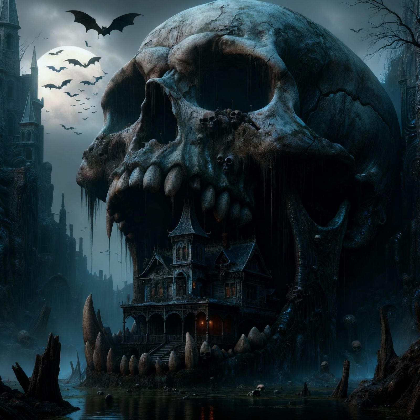 Haunted Mansion in Colossal Skull Swamp